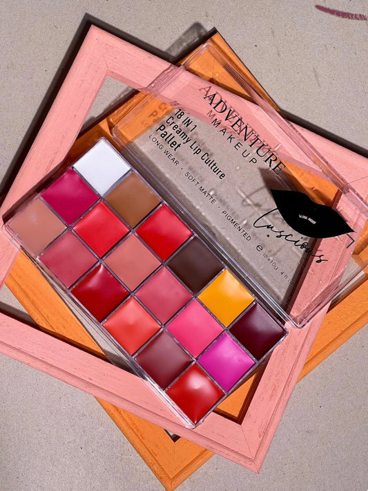 Adventure Makeup - palette 18 couleurs rouge à lèvre
