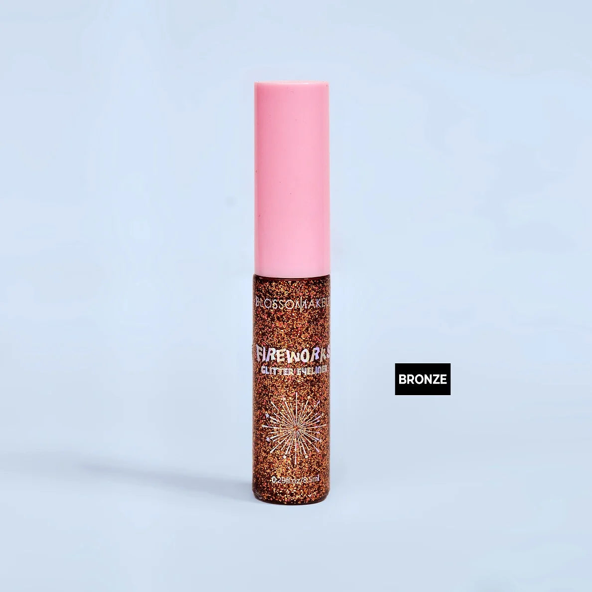 Glitter eye-liner blossom makeup