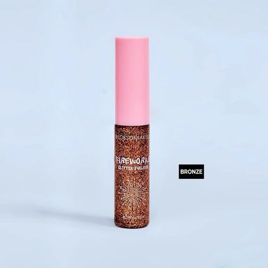 Glitter eye-liner blossom makeup